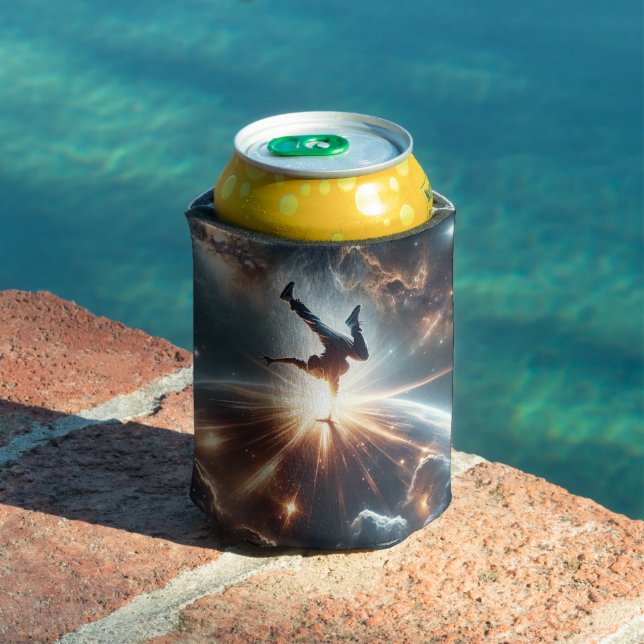 Cosmic Breakdancer Art – Galaxy Hip Hop Dance Can Cooler (In Situ Pool)