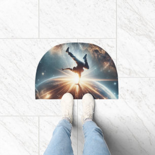 Cosmic Breakdancer Art – Galaxy Hip Hop Dance Doormat