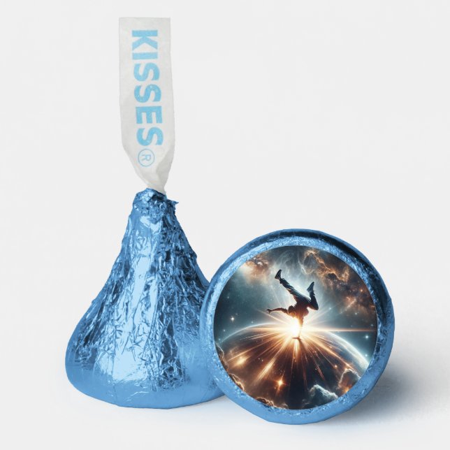 Cosmic Breakdancer Art – Galaxy Hip Hop Dance Hershey®'s Kisses® (Front)