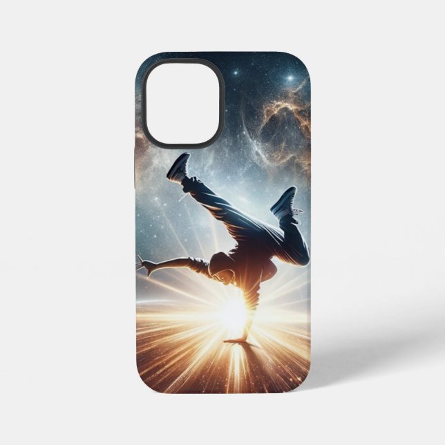 Cosmic Breakdancer Art – Galaxy Hip Hop Dance iPhone Case (Back)