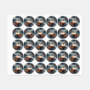 Cosmic Breakdancer Art – Galaxy Hip Hop Dance Labels