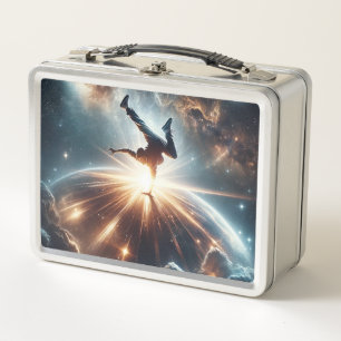 Cosmic Breakdancer Art – Galaxy Hip Hop Dance Metal Lunch Box