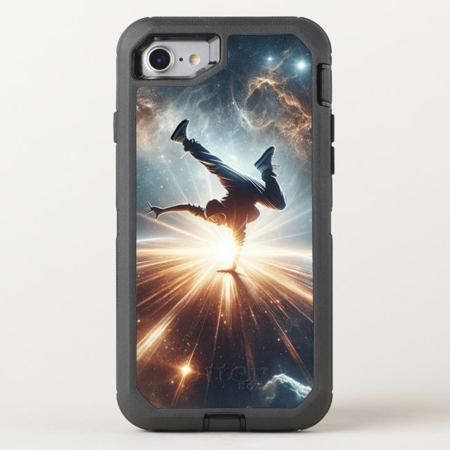Cosmic Breakdancer Art – Galaxy Hip Hop Dance Otterbox iPhone Case (Back)