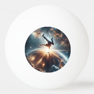 Cosmic Breakdancer Art – Galaxy Hip Hop Dance Ping Pong Ball