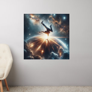 Cosmic Breakdancer Art – Galaxy Hip Hop Dance Wall Decal