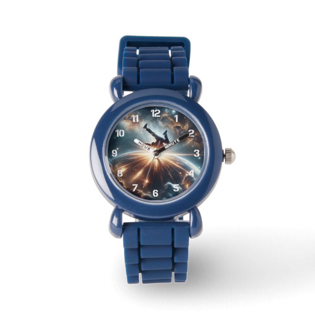 Cosmic Breakdancer Art – Galaxy Hip Hop Dance Watch (Front)