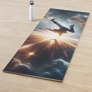 Cosmic Breakdancer Art – Galaxy Hip Hop Dance Yoga Mat