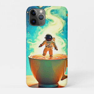 Cosmic Brew: Astronaut's Coffee Dream iPhone 11 Pro Case