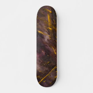 Cosmic Bronze Nebula Marble Skateboard