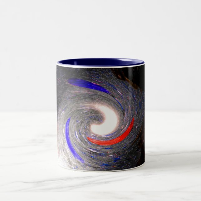 Cosmic bubble bursts Two-Tone coffee mug (Center)