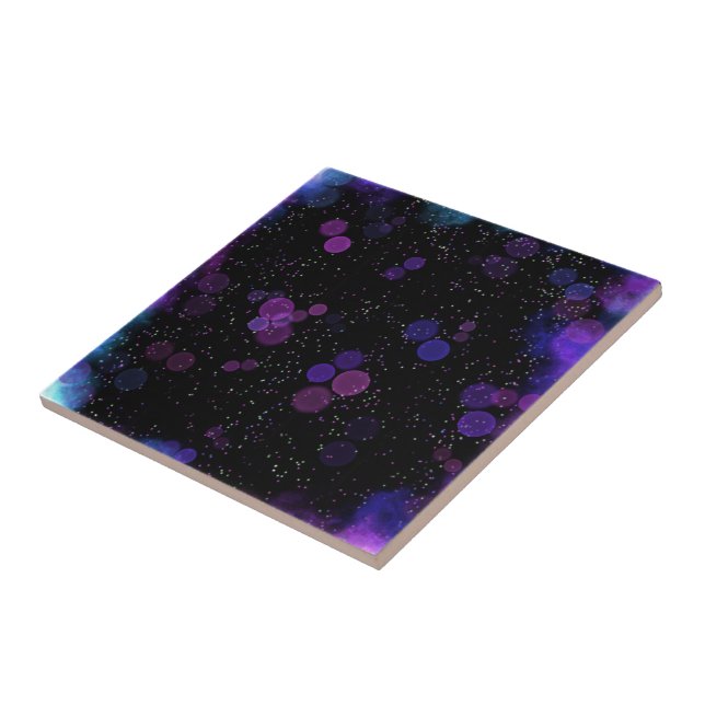 Cosmic Bubble Flow Ceramic Tile (Side)
