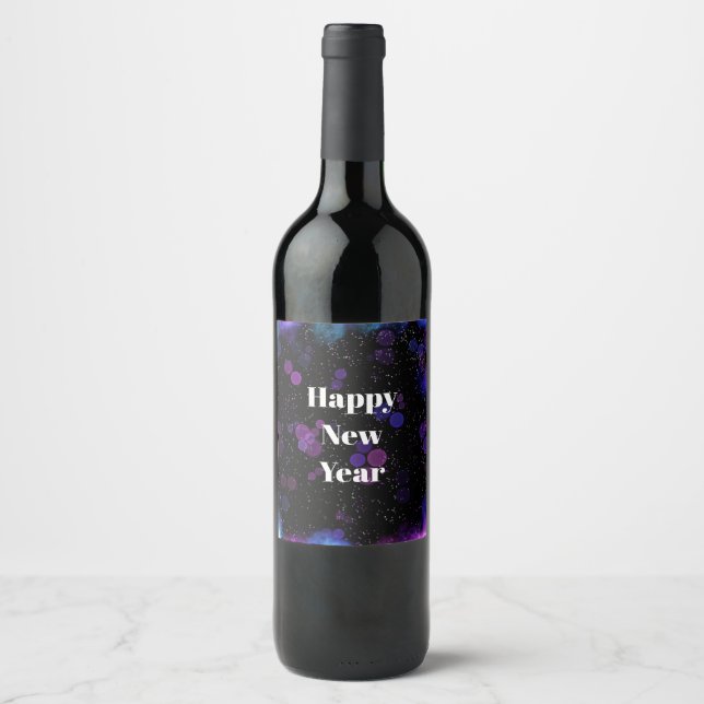 Cosmic Bubble Flow Personalized  Wine Label (Front)
