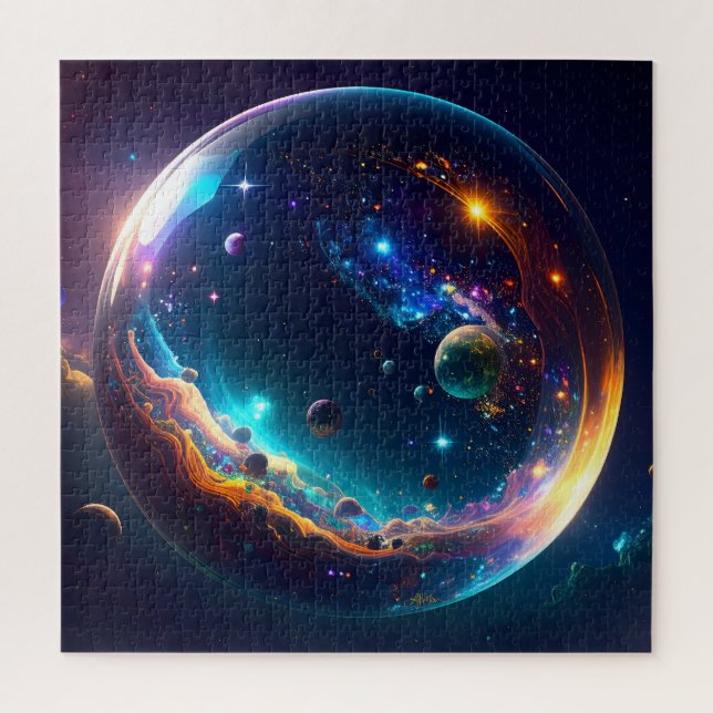 Cosmic Bubble Galaxy Fantasy Art Jigsaw Puzzle (Vertical)
