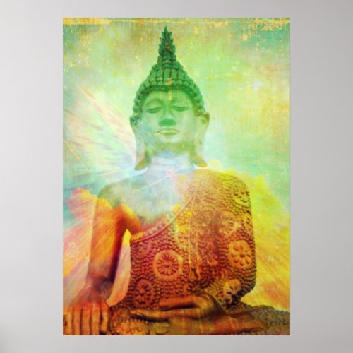 Cosmic Buddha Meditation Poster