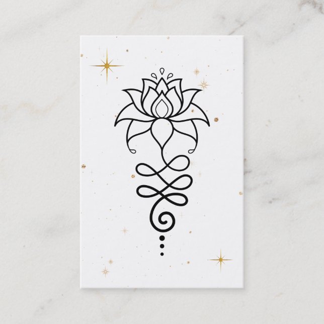 *~* Cosmic Buddhist Nirvana Sacred Geometry Lotus Business Card (Front)