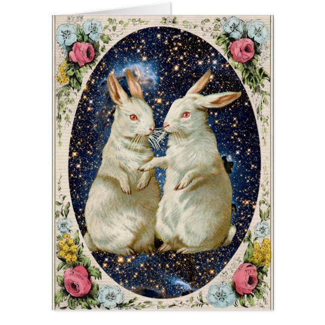 Cosmic Bunny Jumbo Birthday Card (Front)