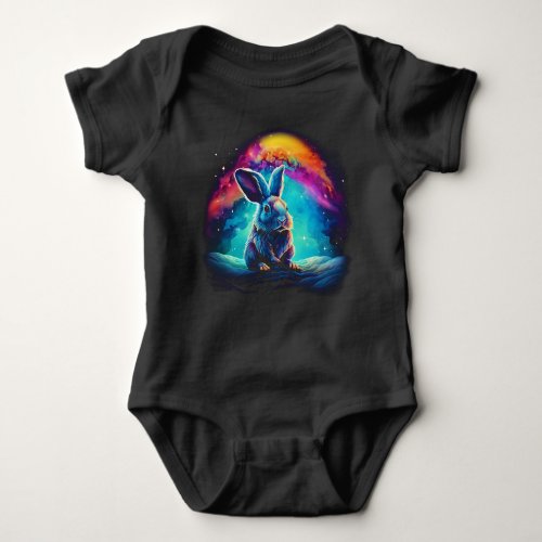 Cosmic bunny onsie baby bodysuit