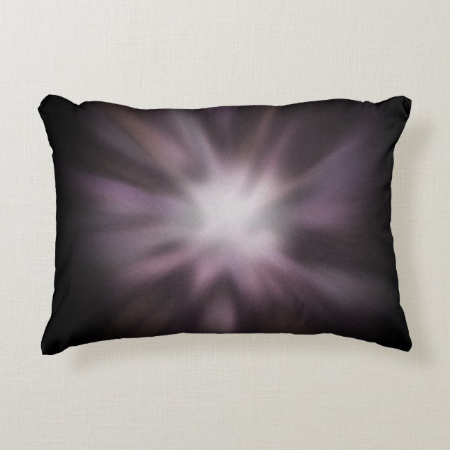Cosmic Burst - Space Explosion on Black Accent Pillow (Front)