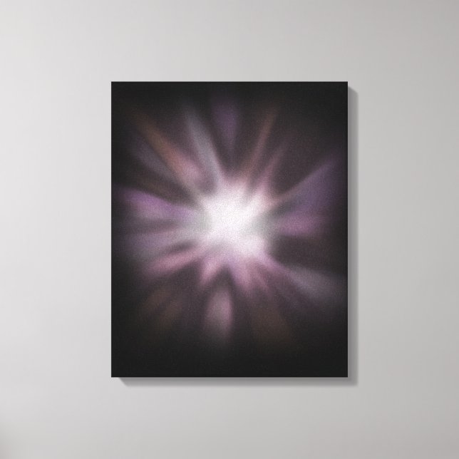 Cosmic Burst - Space Explosion on Black Canvas Print (Front)