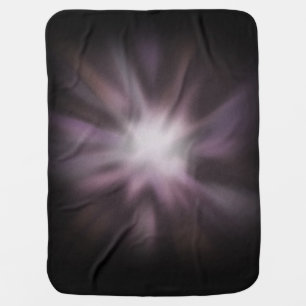Cosmic Burst - Space Explosion on Black Stroller Blanket