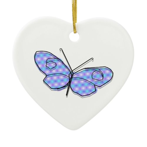 Cosmic Butterfly Ceramic Ornament