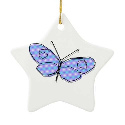 Cosmic Butterfly Ceramic Ornament
