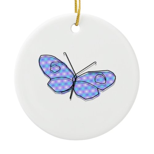 Cosmic Butterfly Ceramic Ornament