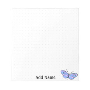 Cosmic Butterfly Custom Dot Grid Notepad