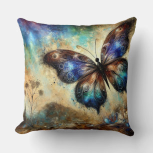 Cosmic Butterfly Fantasy Artwork Throw Pillow