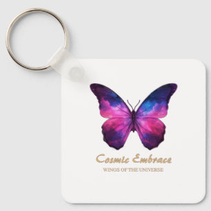 Cosmic Butterfly Galaxy Wings Keychain