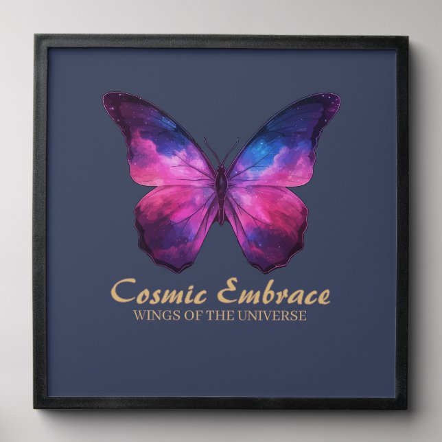 Cosmic Butterfly Galaxy Wings Peel And Stick Photo Tile (Front Set)