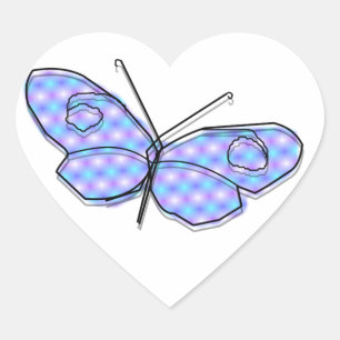 Cosmic Butterfly Heart Sticker