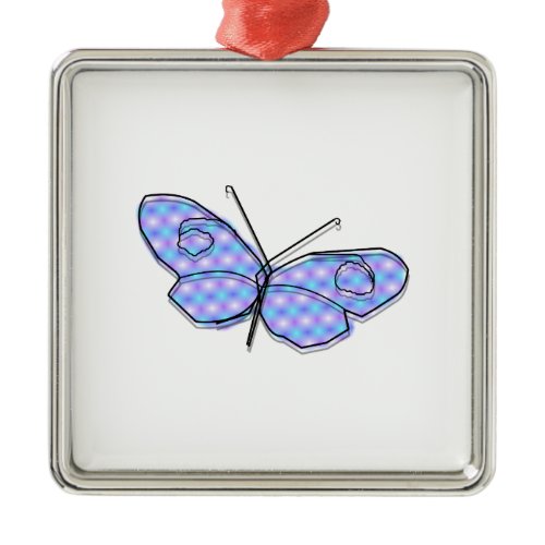 Cosmic Butterfly Metal Ornament