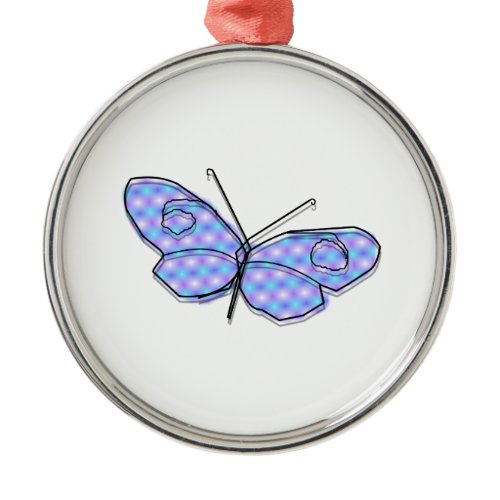 Cosmic Butterfly Metal Ornament