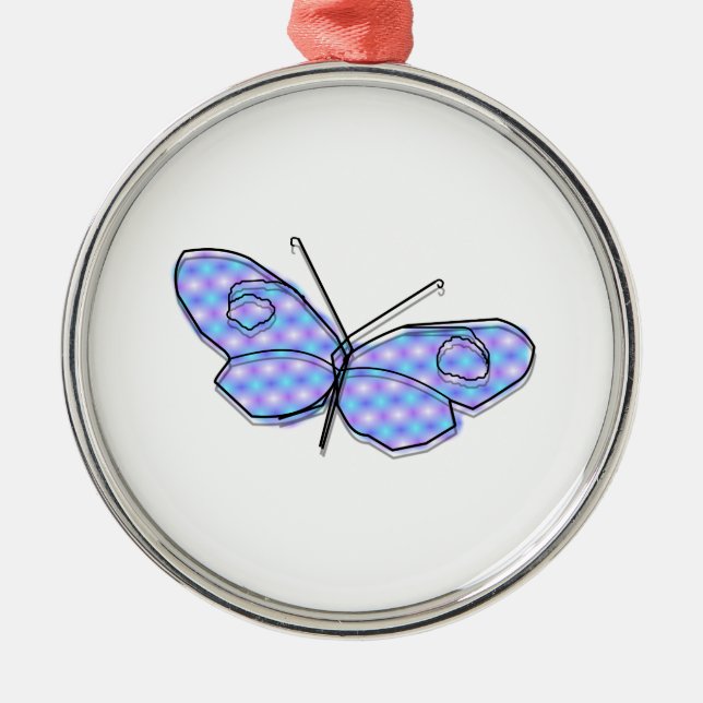 Cosmic Butterfly Metal Ornament (Front)