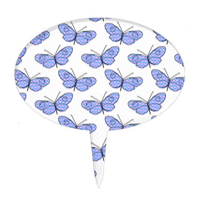 Cosmic Butterfly Pattern Cake Topper (Front)