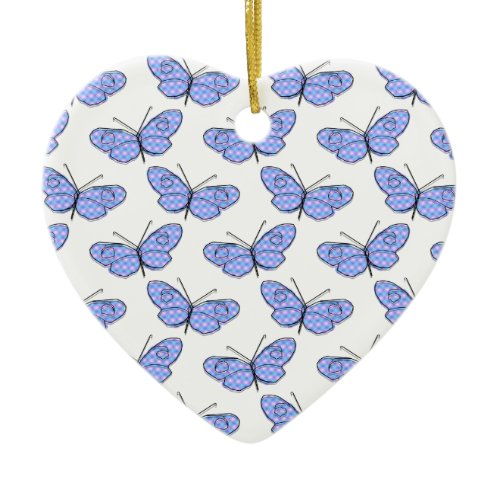 Cosmic Butterfly Pattern Ceramic Ornament