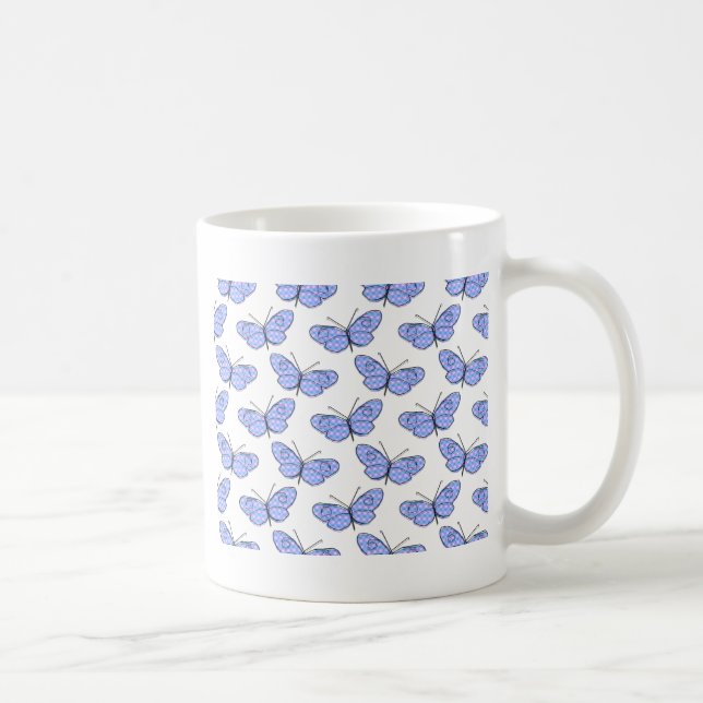 Cosmic Butterfly Pattern Coffee Mug (Right)