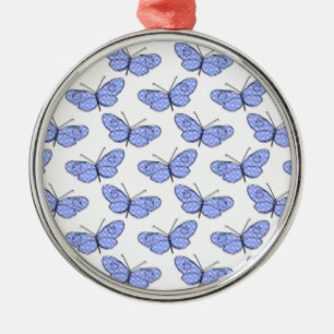 Cosmic Butterfly Pattern Metal Ornament