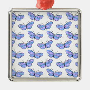 Cosmic Butterfly Pattern Metal Ornament