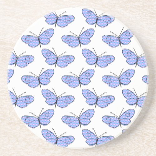 Cosmic Butterfly Pattern Sandstone Coaster