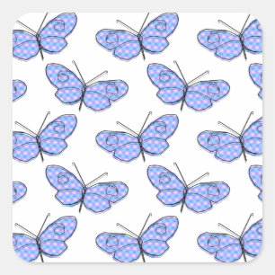 Cosmic Butterfly Pattern Square Sticker