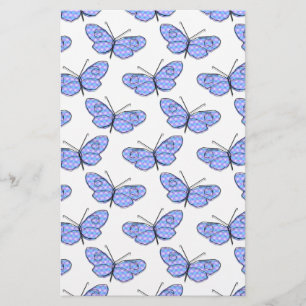 Cosmic Butterfly Pattern Stationery