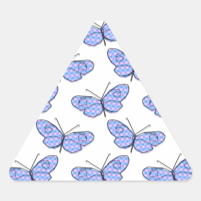 Cosmic Butterfly Pattern Triangle Sticker (Front)