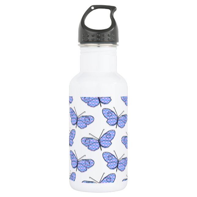 Cosmic Butterfly Pattern Water Bottle (Front)
