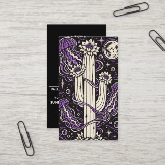 cosmic cactus jellyfish business card