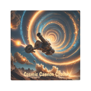 Cosmic Cannon Chaos Metal Print