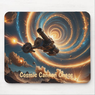 Cosmic Cannon Chaos Mouse Pad