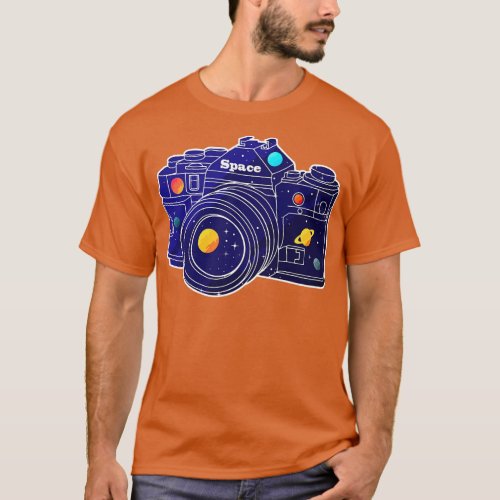 Cosmic Capture Vintage Lens in the Universe T_Shirt