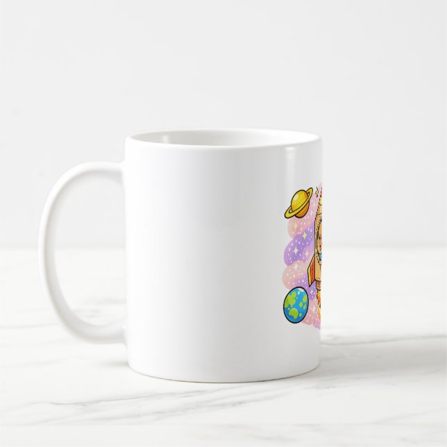 Cosmic Capybara Explorer Coffee Mug (Left)